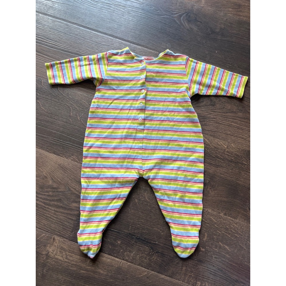 Zutano Baby Striped Footed Romper One Piece Sleeper Cotton Multi Color 6-12M